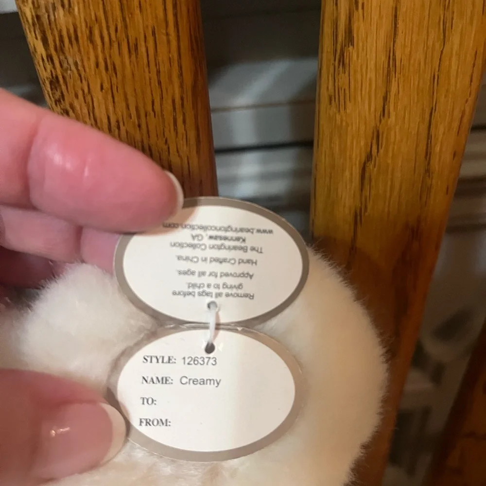 Bearington Baby Collection Cream Plush Bear- size 15.5 🧸🐻